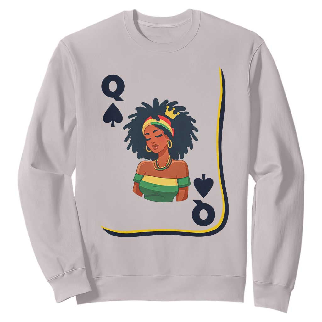 Queen Of Spades Black Girl Sweatshirt African American Women Pride - African Pride