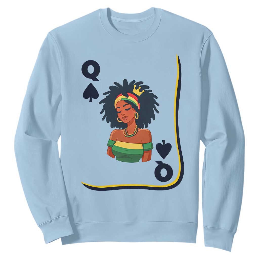 Queen Of Spades Black Girl Sweatshirt African American Women Pride - African Pride
