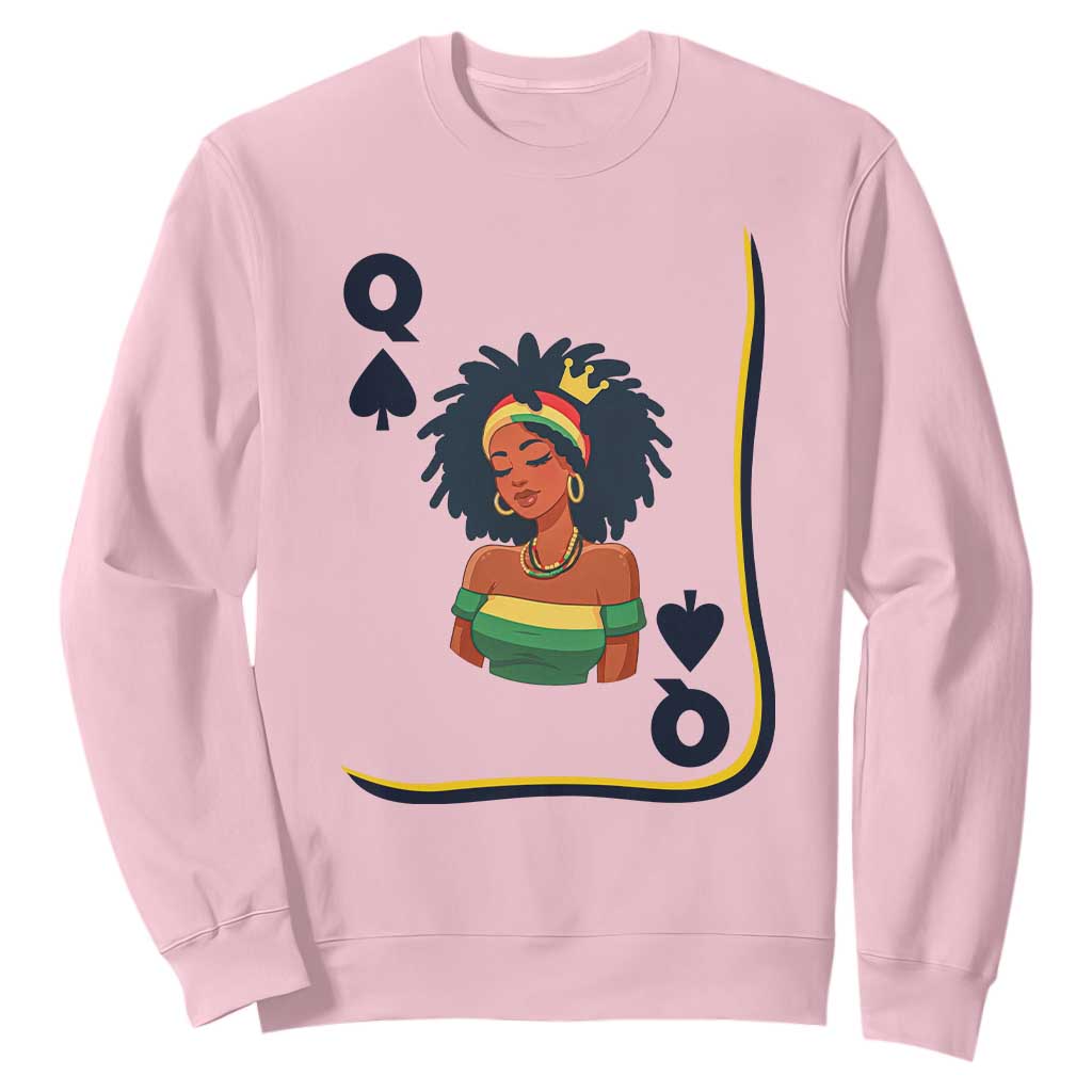 Queen Of Spades Black Girl Sweatshirt African American Women Pride - African Pride
