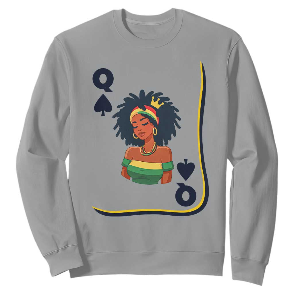Queen Of Spades Black Girl Sweatshirt African American Women Pride - African Pride