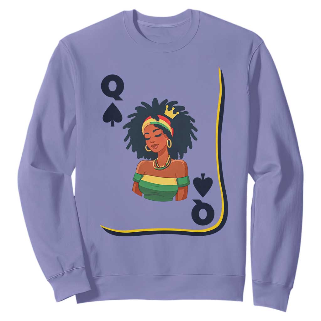 Queen Of Spades Black Girl Sweatshirt African American Women Pride - African Pride