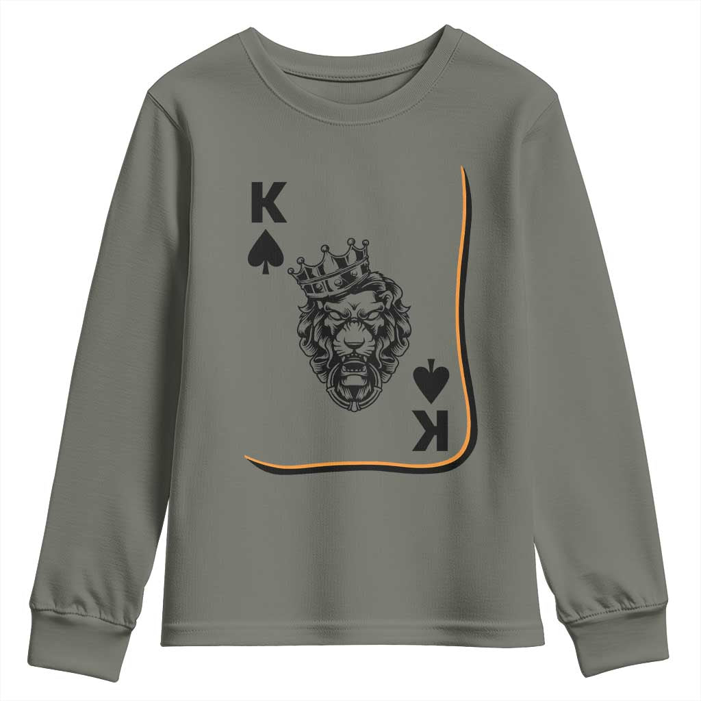 Black King Lion Youth Sweatshirt African American Black History Month Gift - African Pride