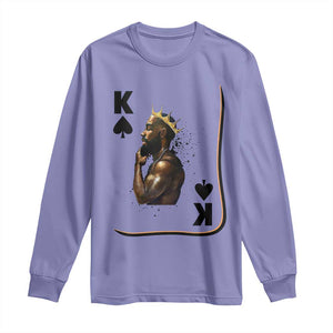 King Of Spades Black Man Long Sleeve Shirt African American Men Pride - African Pride