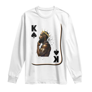 King Of Spades Black Man Long Sleeve Shirt African American Men Pride - African Pride