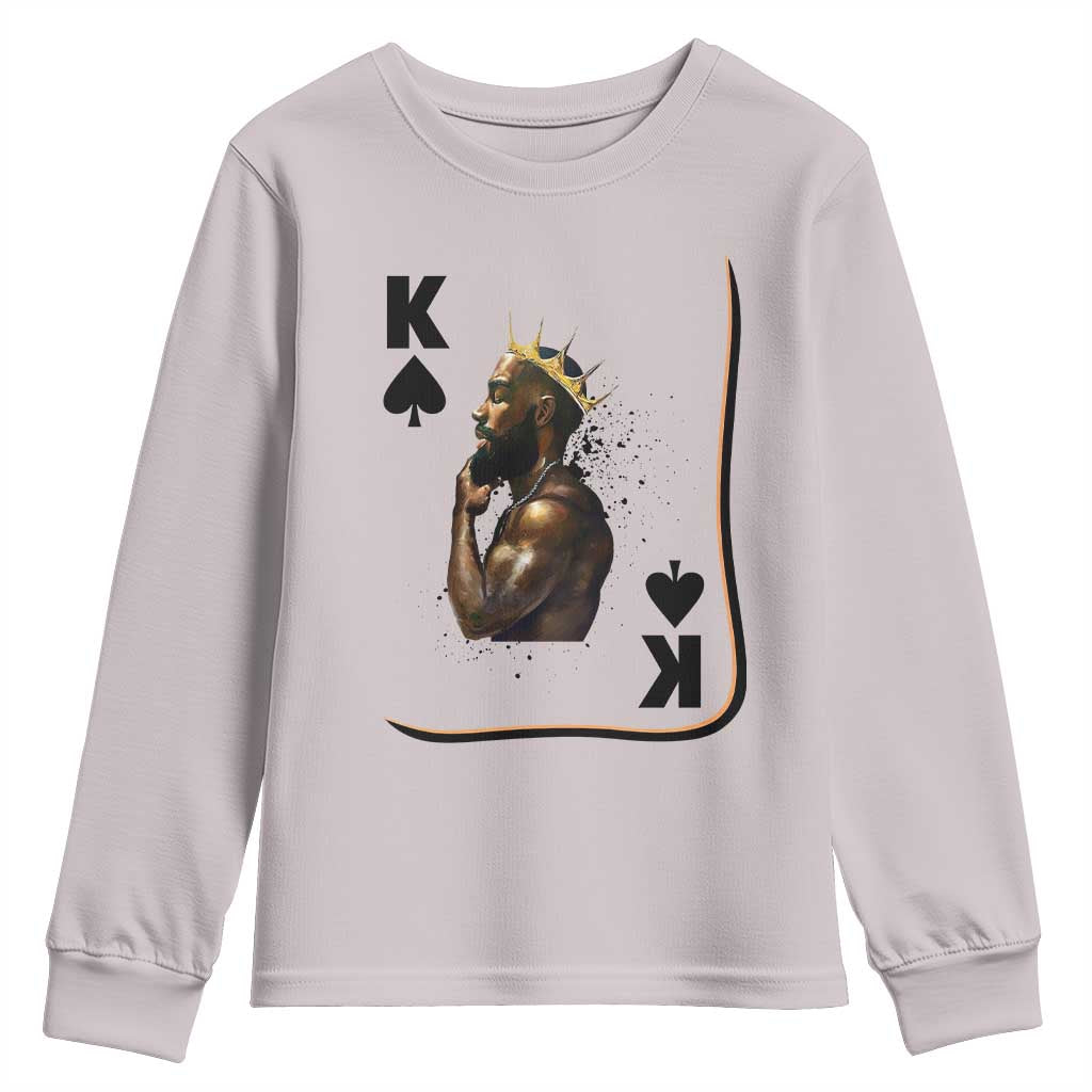 King Of Spades Black Man Youth Sweatshirt African American Men Pride - African Pride