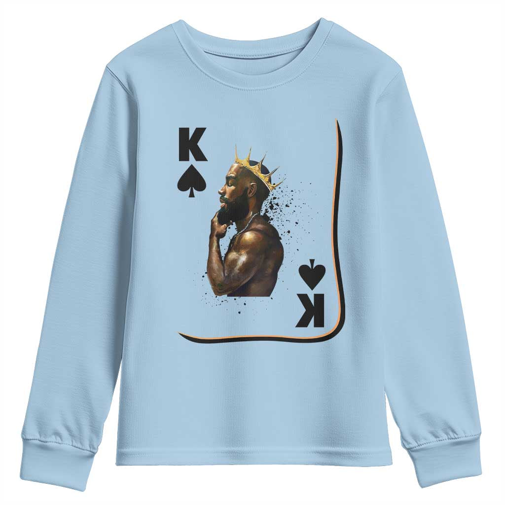 King Of Spades Black Man Youth Sweatshirt African American Men Pride - African Pride