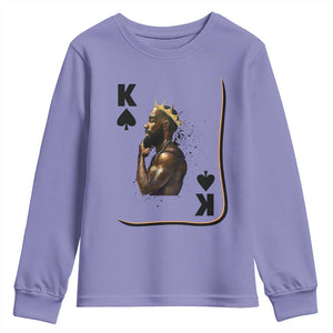 King Of Spades Black Man Youth Sweatshirt African American Men Pride - African Pride