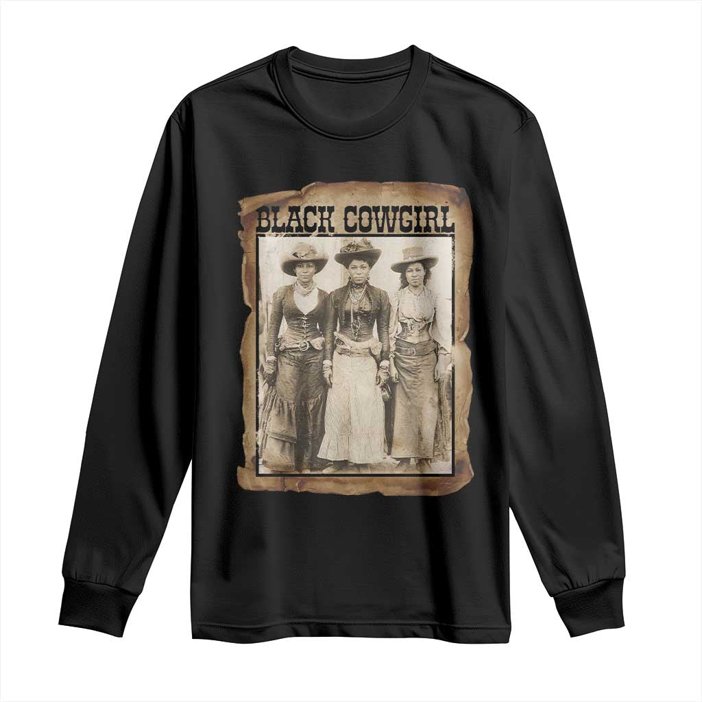 Black Cowgirl Pride Long Sleeve Shirt Western Black History Month Gift - African Pride