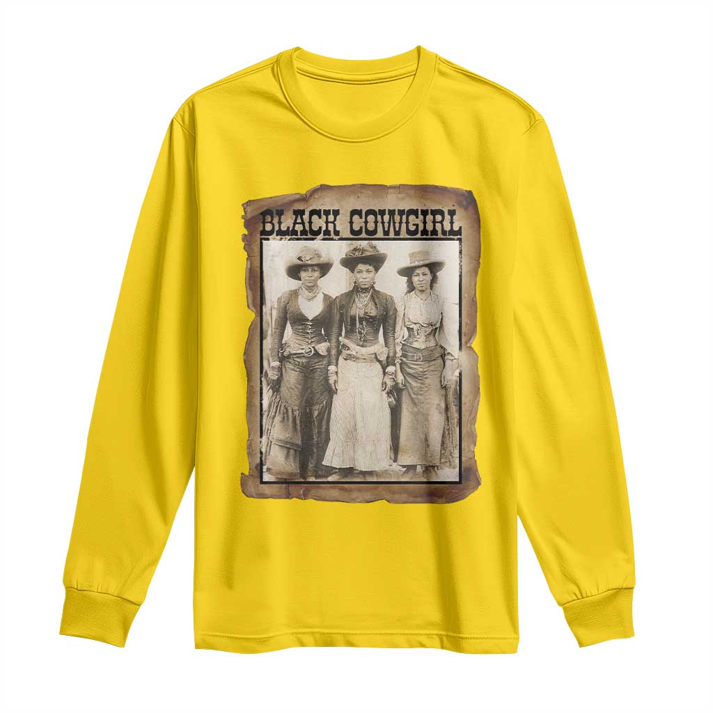 Black Cowgirl Pride Long Sleeve Shirt Western Black History Month Gift - African Pride