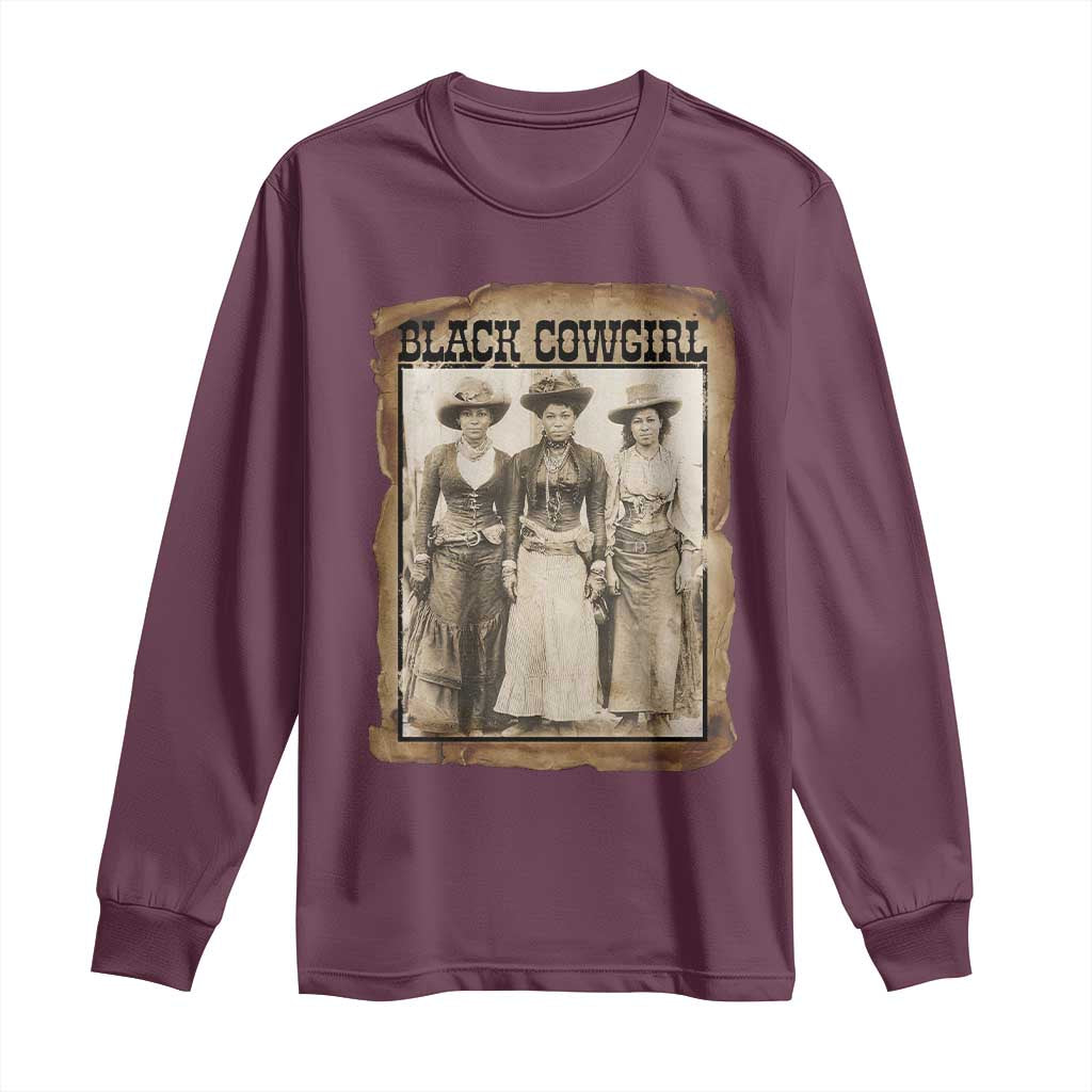 Black Cowgirl Pride Long Sleeve Shirt Western Black History Month Gift - African Pride