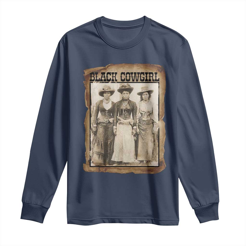 Black Cowgirl Pride Long Sleeve Shirt Western Black History Month Gift - African Pride