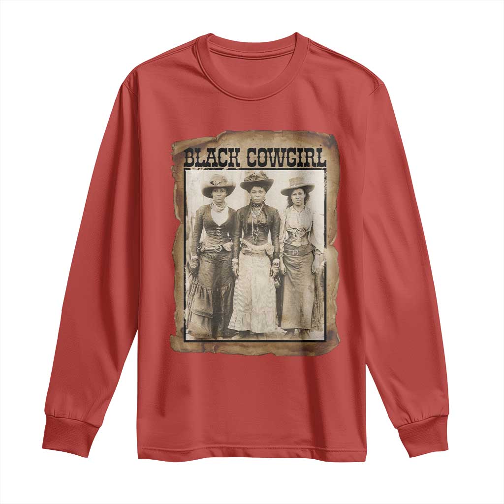 Black Cowgirl Pride Long Sleeve Shirt Western Black History Month Gift - African Pride