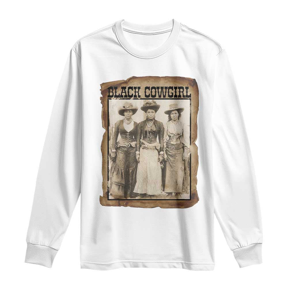 Black Cowgirl Pride Long Sleeve Shirt Western Black History Month Gift - African Pride