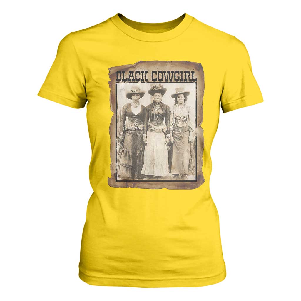 Black Cowgirl Pride T Shirt For Women Western Black History Month Gift - African Pride