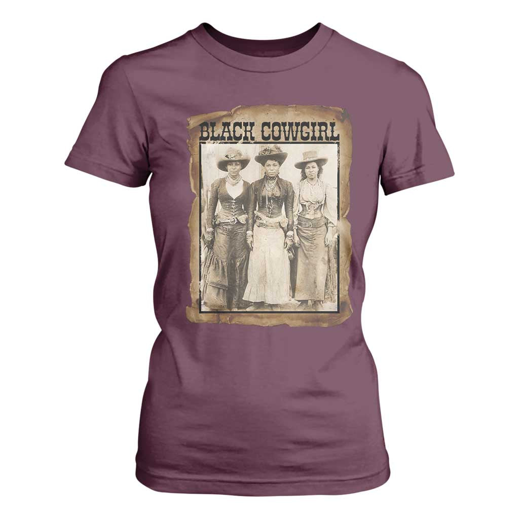 Black Cowgirl Pride T Shirt For Women Western Black History Month Gift - African Pride
