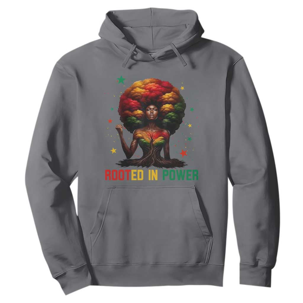 Melanin Queen Rooted In Power Hoodie African American Afro Tree Of Life - African Pride