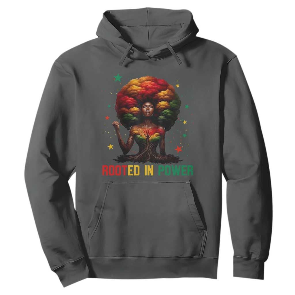Melanin Queen Rooted In Power Hoodie African American Afro Tree Of Life - African Pride