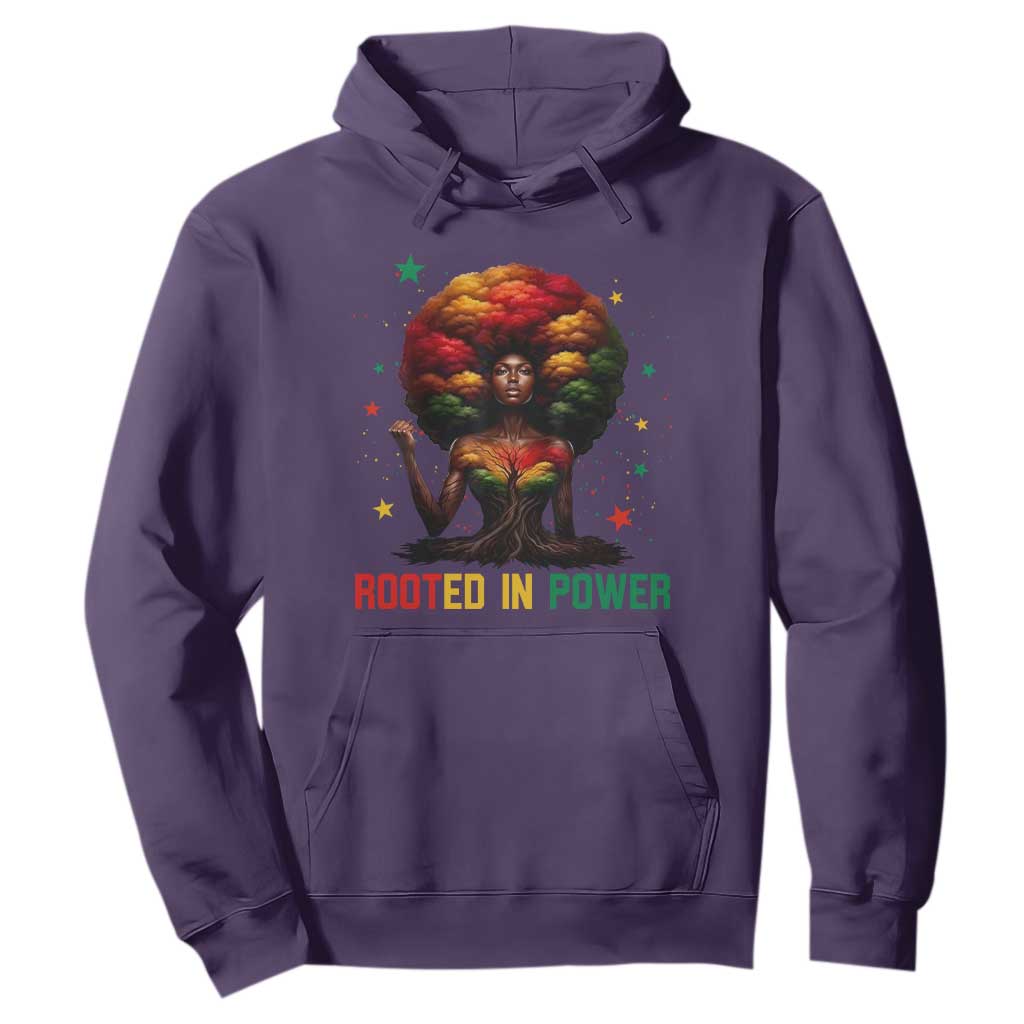 Melanin Queen Rooted In Power Hoodie African American Afro Tree Of Life - African Pride
