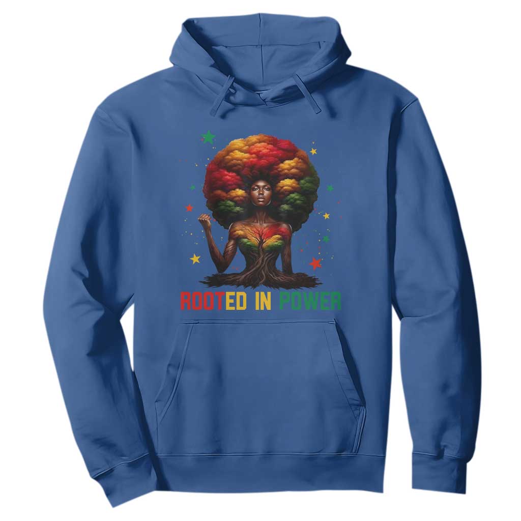 Melanin Queen Rooted In Power Hoodie African American Afro Tree Of Life - African Pride