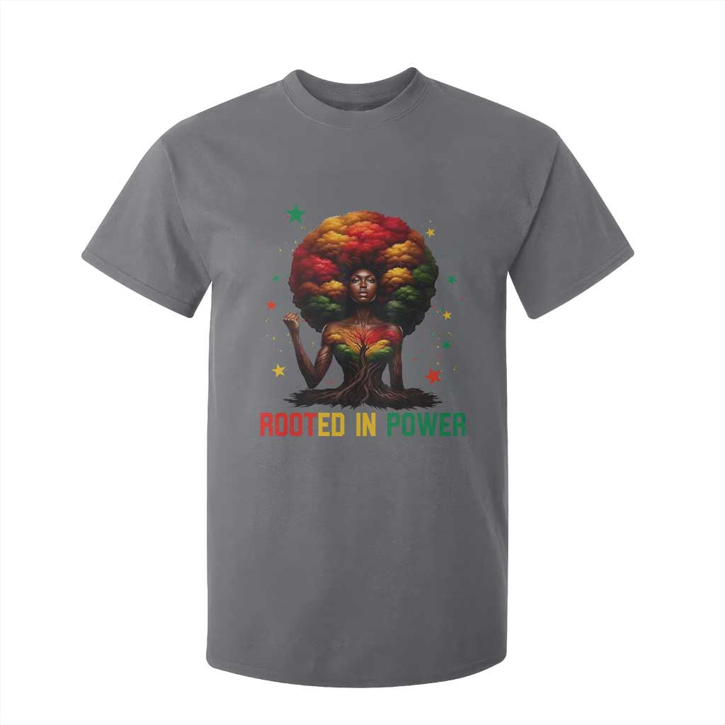 Melanin Queen Rooted In Power T Shirt For Kid African American Afro Tree Of Life - African Pride