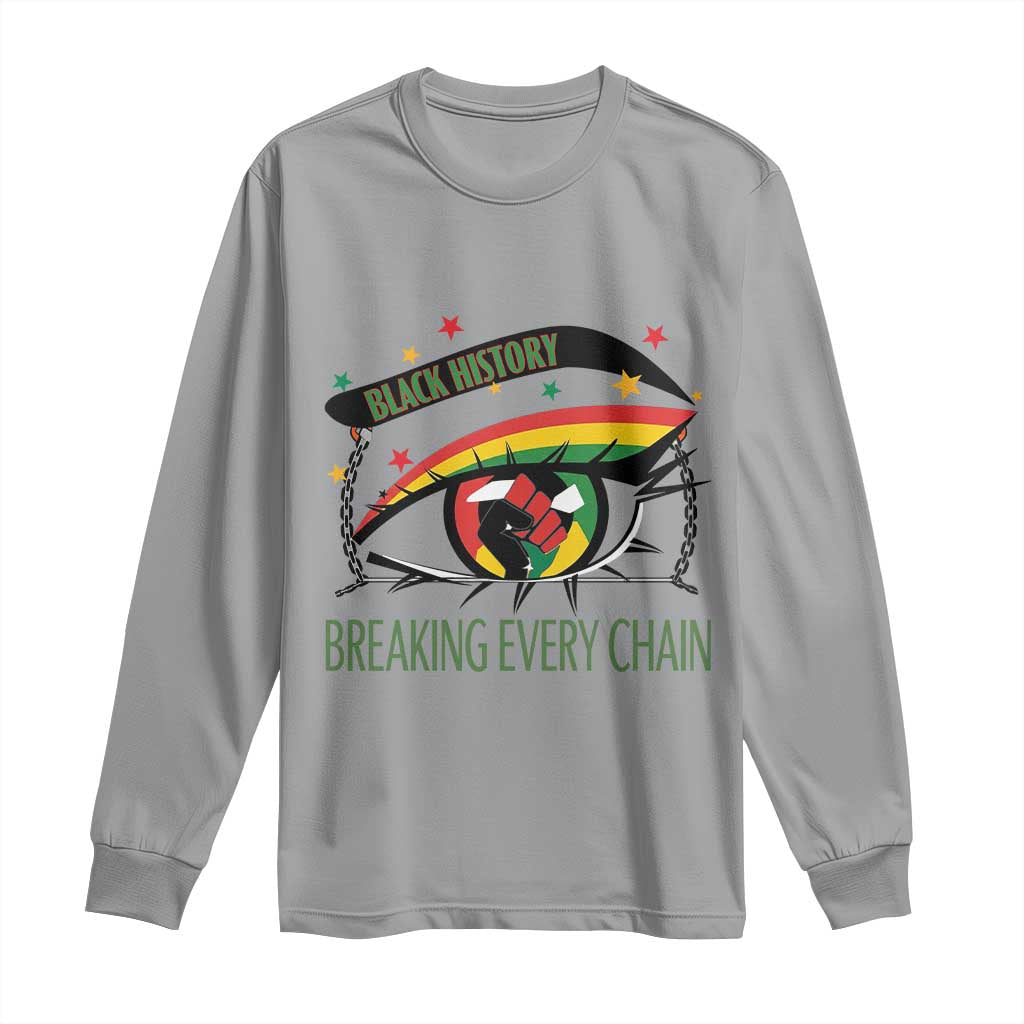 Breaking Every Chain Long Sleeve Shirt Black History Month Freedom Gift - African Pride