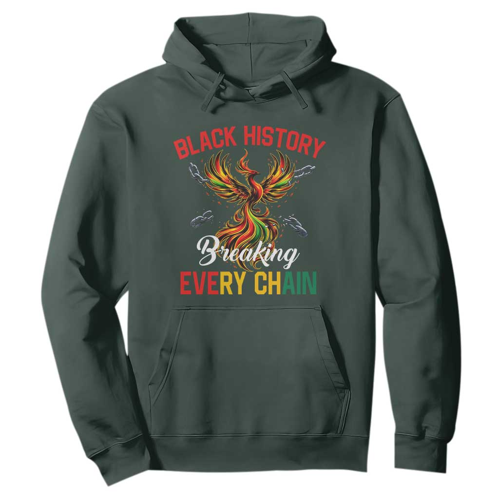 Phoenix Rising Breaking Every Chain Hoodie Black History Month Freedom Gift - African Pride