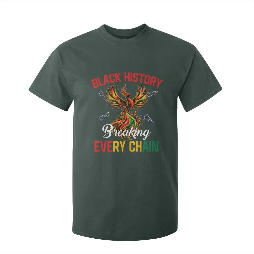 Phoenix Rising Breaking Every Chain T Shirt For Kid Black History Month Freedom Gift - African Pride