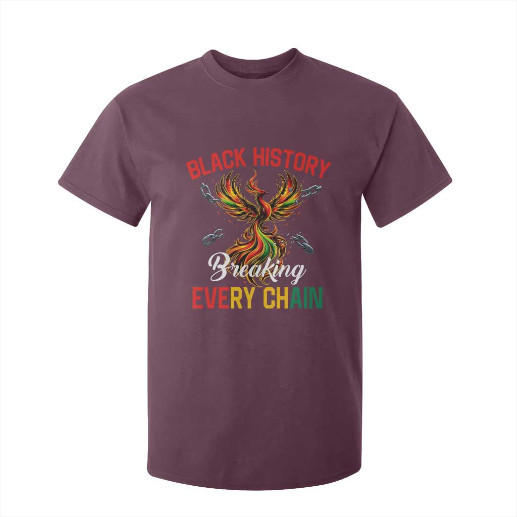 Phoenix Rising Breaking Every Chain T Shirt For Kid Black History Month Freedom Gift - African Pride