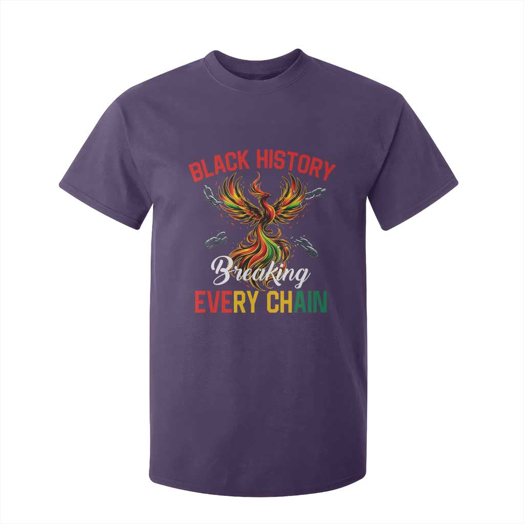 Phoenix Rising Breaking Every Chain T Shirt For Kid Black History Month Freedom Gift - African Pride
