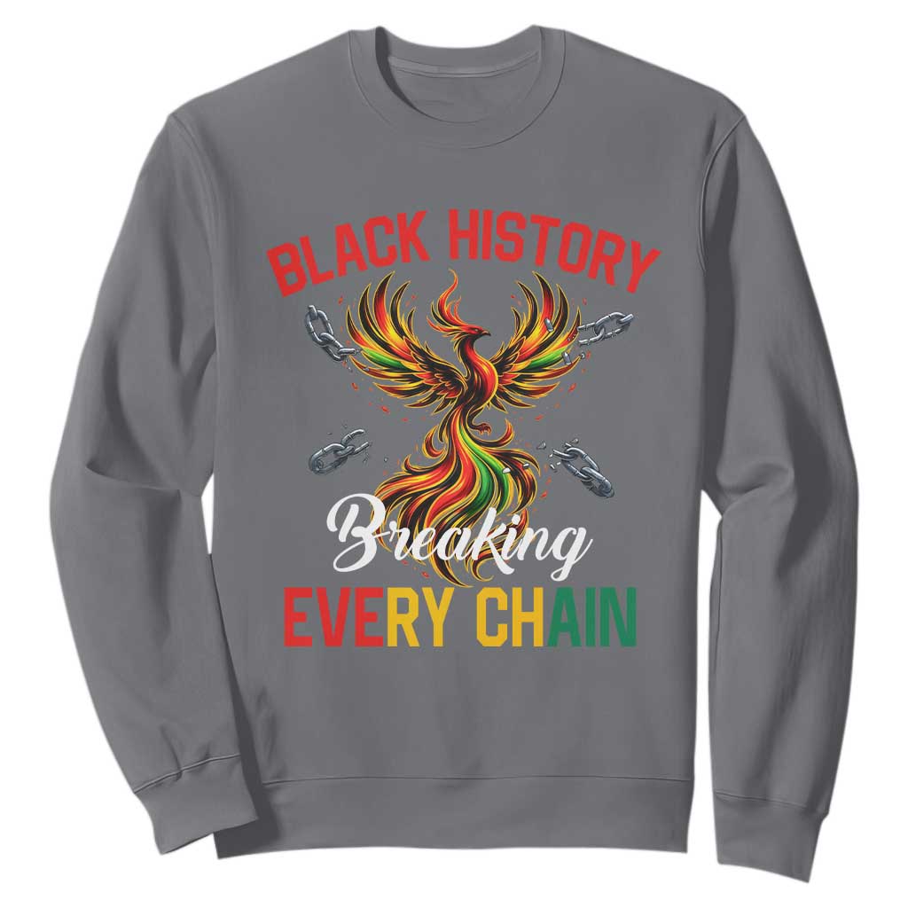 Phoenix Rising Breaking Every Chain Sweatshirt Black History Month Freedom Gift - African Pride