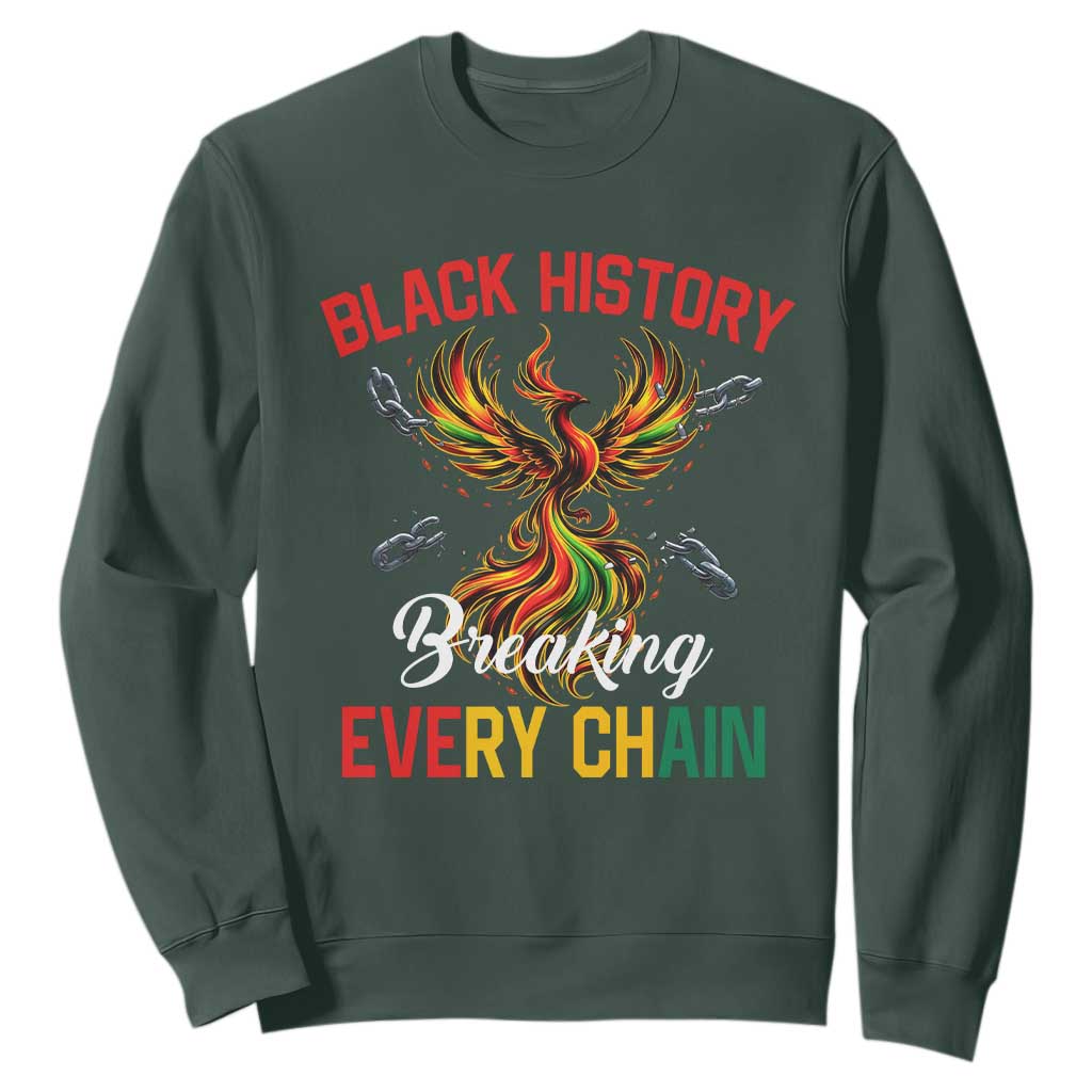 Phoenix Rising Breaking Every Chain Sweatshirt Black History Month Freedom Gift - African Pride