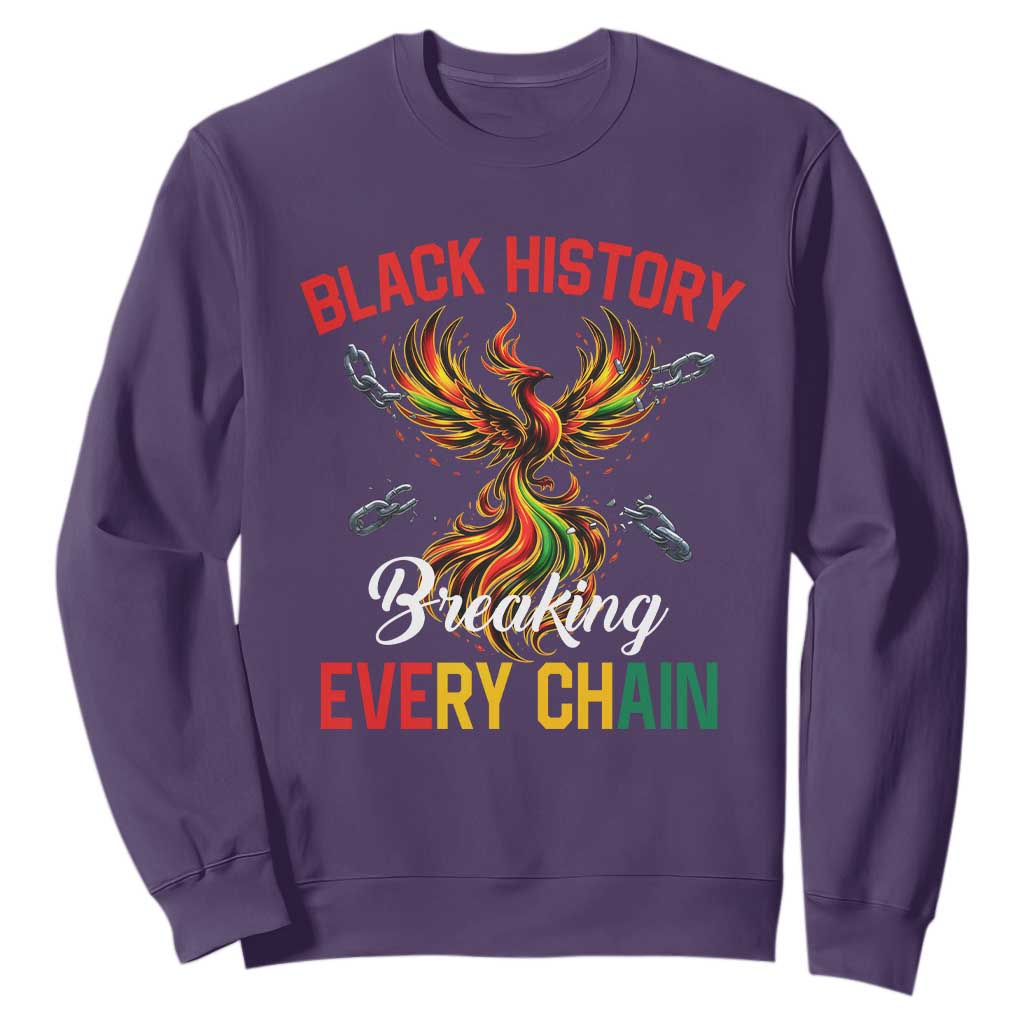 Phoenix Rising Breaking Every Chain Sweatshirt Black History Month Freedom Gift - African Pride