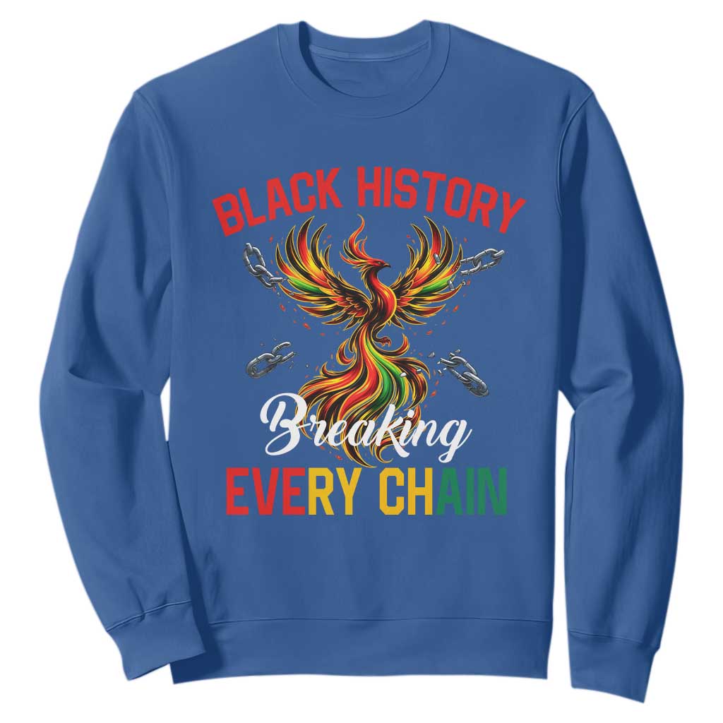 Phoenix Rising Breaking Every Chain Sweatshirt Black History Month Freedom Gift - African Pride