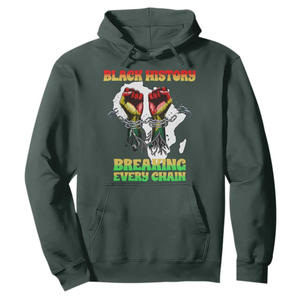 African American Civil Rights Gift Hoodie Breaking Every Chain - African Pride