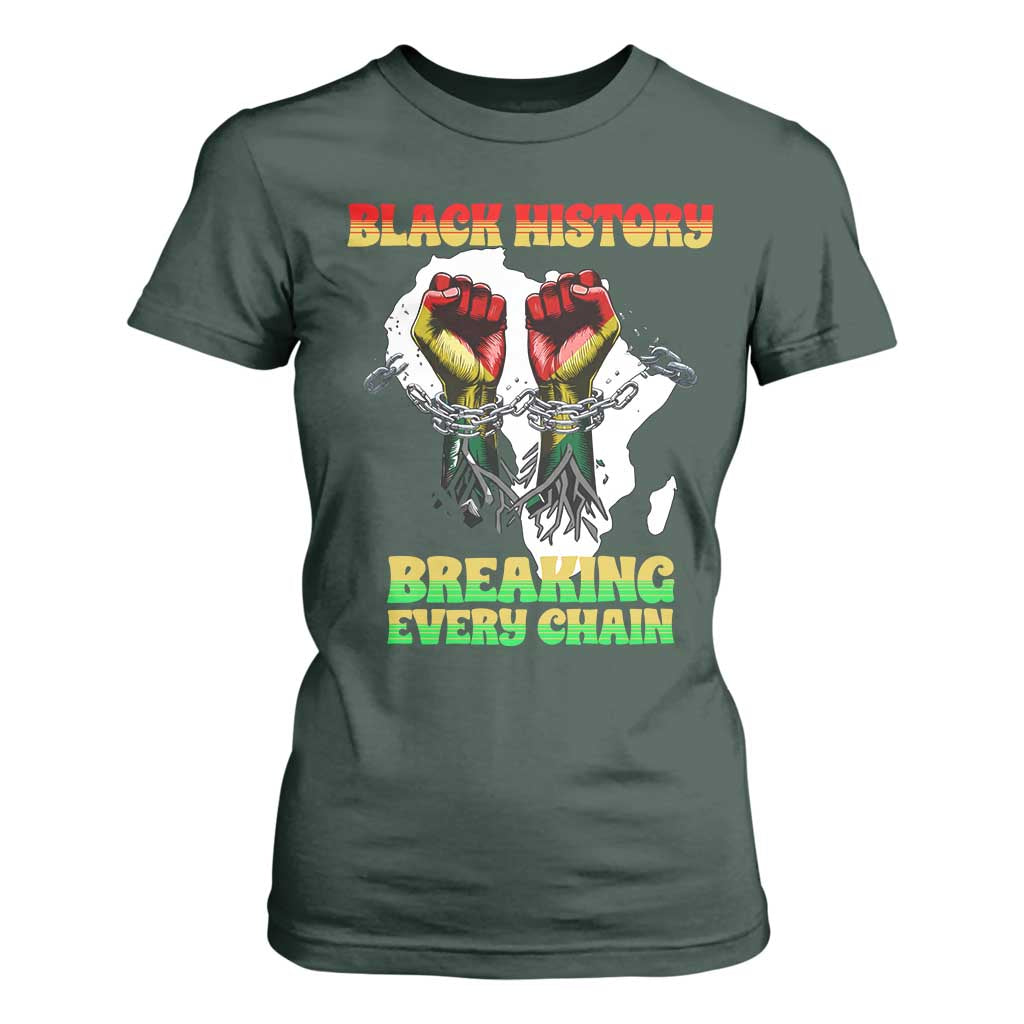 African American Civil Rights Gift T Shirt For Women Breaking Every Chain - African Pride