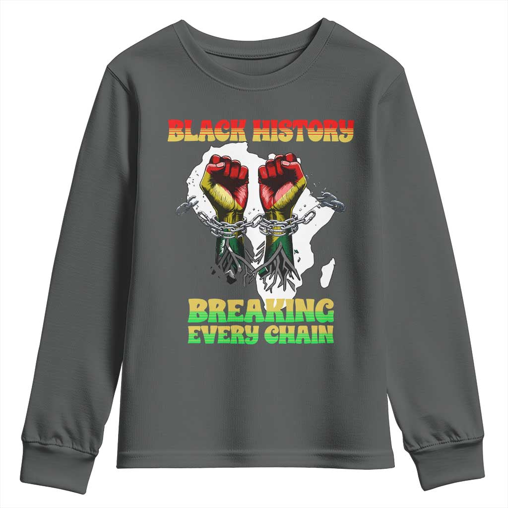 African American Civil Rights Gift Youth Sweatshirt Breaking Every Chain - African Pride