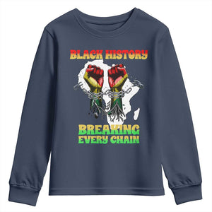 African American Civil Rights Gift Youth Sweatshirt Breaking Every Chain - African Pride