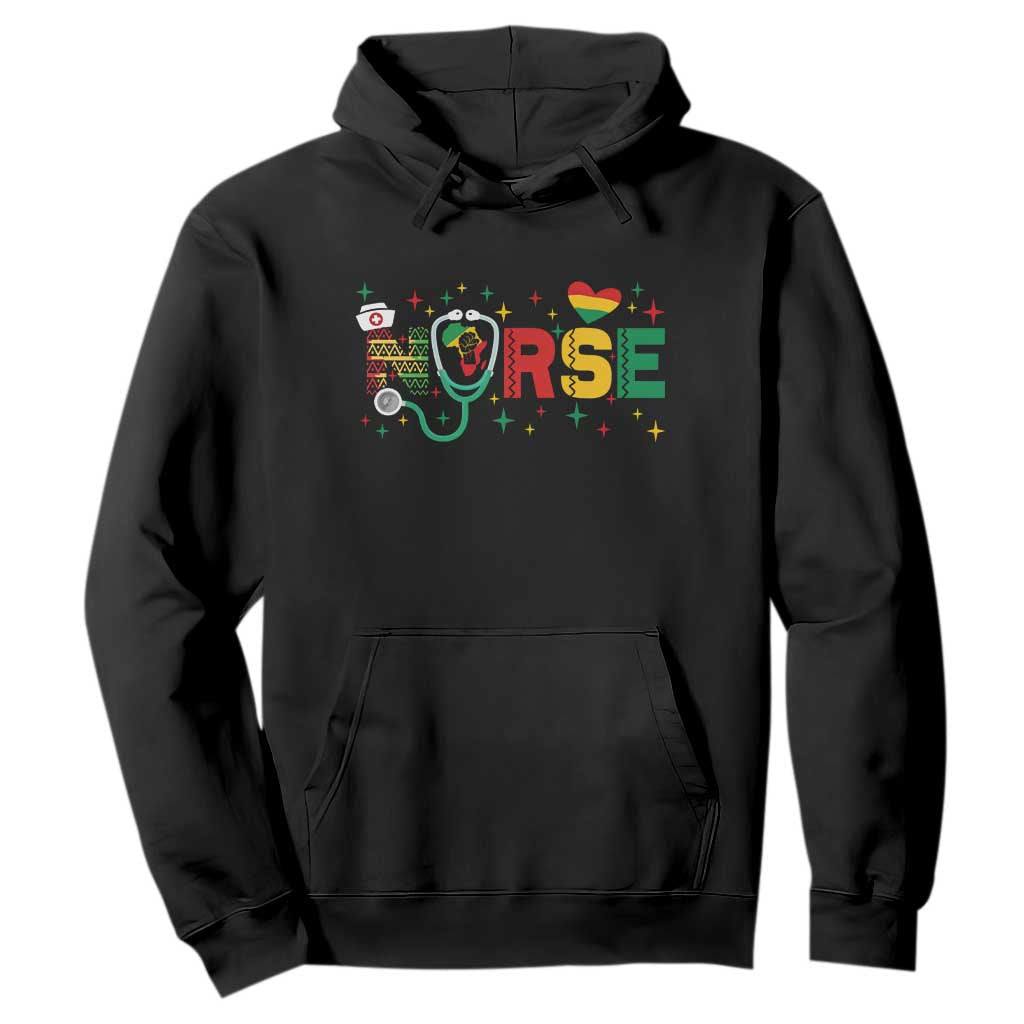 Proud Black Nurse Hoodie Black History Month Gift - African Pride