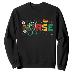 Proud Black Nurse Sweatshirt Black History Month Gift - African Pride