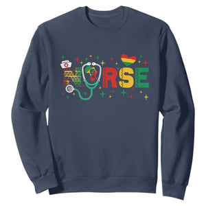 Proud Black Nurse Sweatshirt Black History Month Gift - African Pride