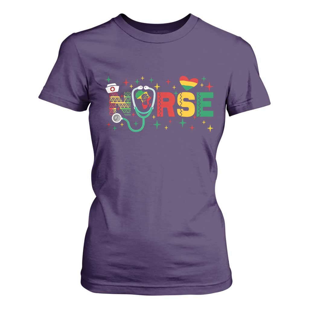 Proud Black Nurse T Shirt For Women Black History Month Gift - African Pride
