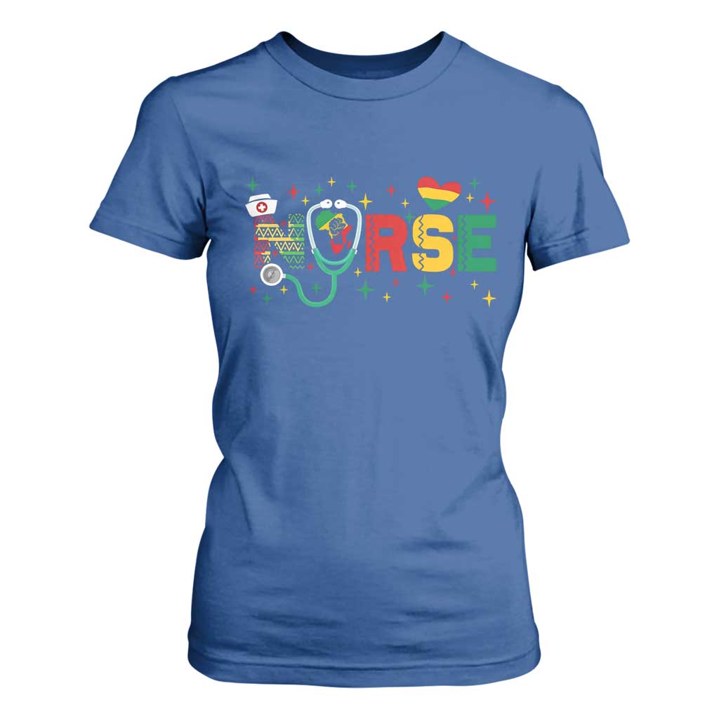 Proud Black Nurse T Shirt For Women Black History Month Gift - African Pride