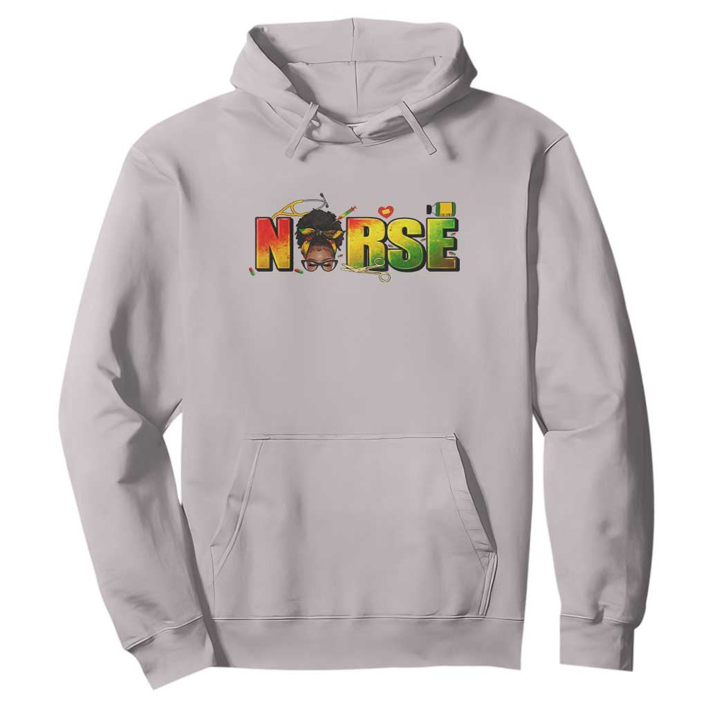 Proud Black Nurse Hoodie Black History Month Healthcare Gift - African Pride