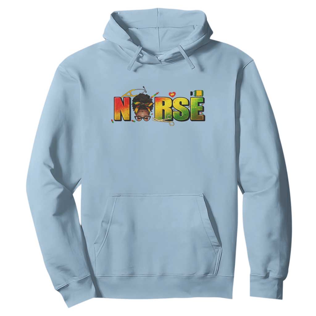 Proud Black Nurse Hoodie Black History Month Healthcare Gift - African Pride