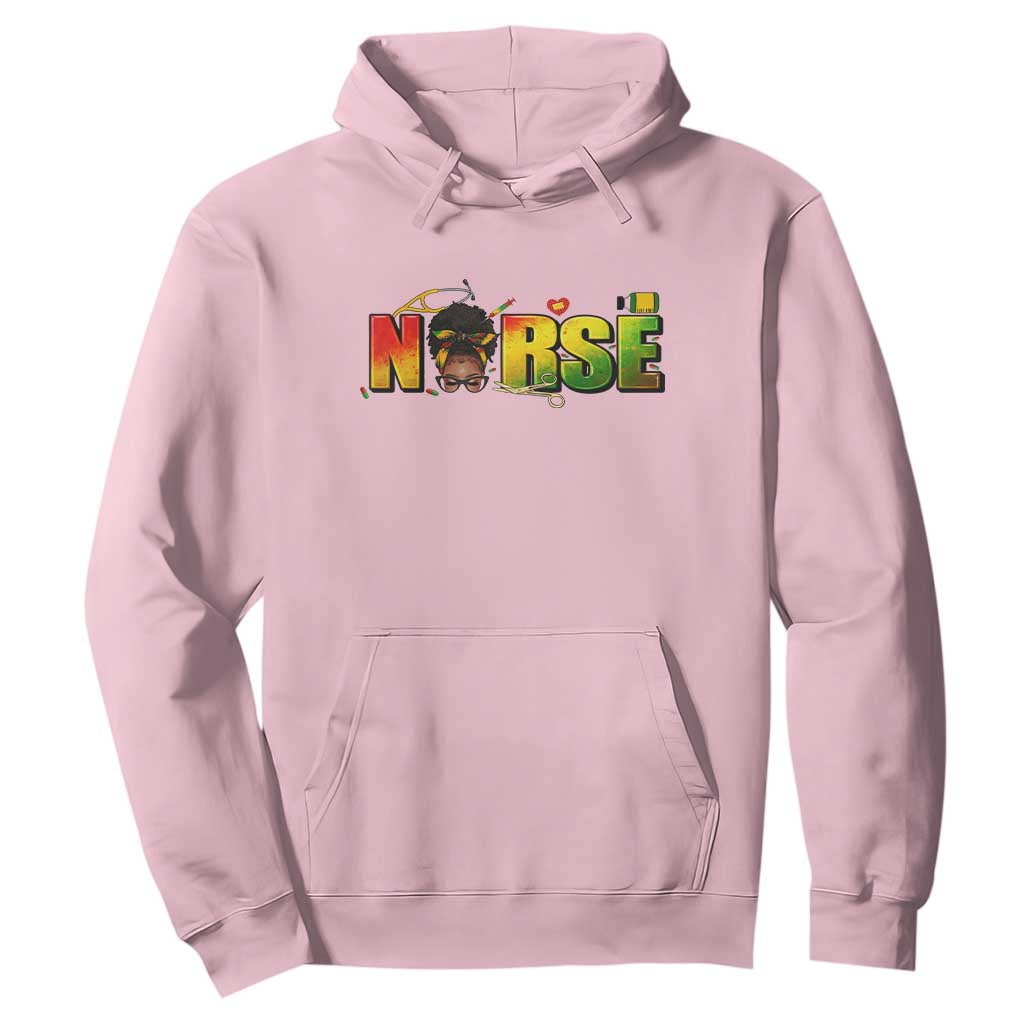 Proud Black Nurse Hoodie Black History Month Healthcare Gift - African Pride