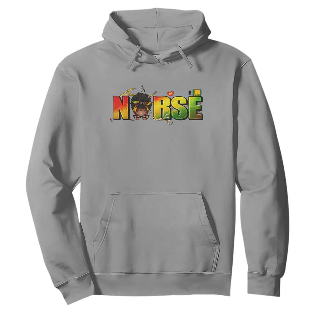 Proud Black Nurse Hoodie Black History Month Healthcare Gift - African Pride