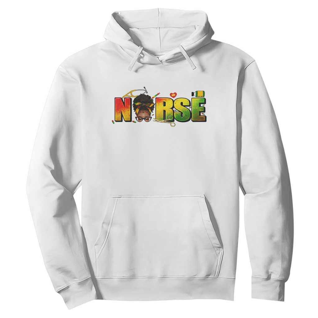Proud Black Nurse Hoodie Black History Month Healthcare Gift - African Pride