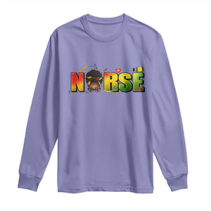 Proud Black Nurse Long Sleeve Shirt Black History Month Healthcare Gift - African Pride