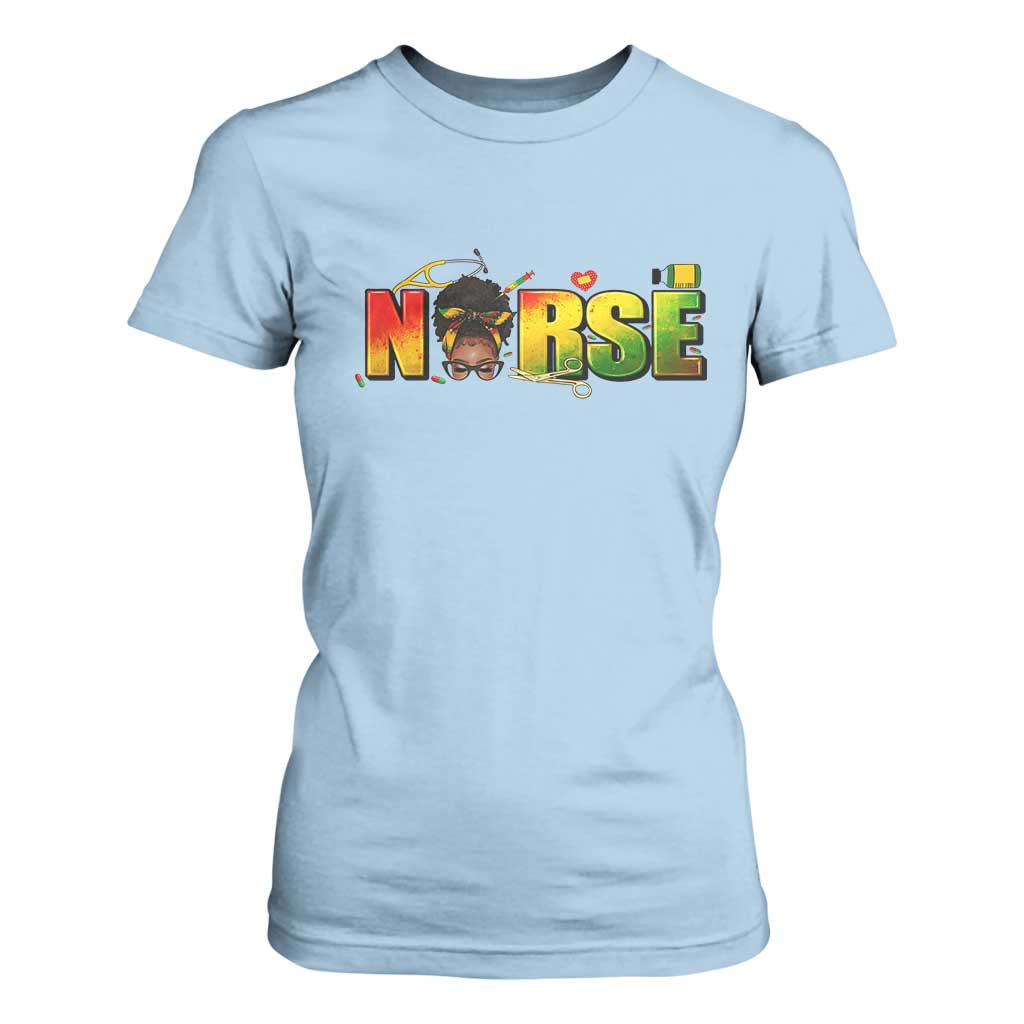 Proud Black Nurse T Shirt For Women Black History Month Healthcare Gift - African Pride