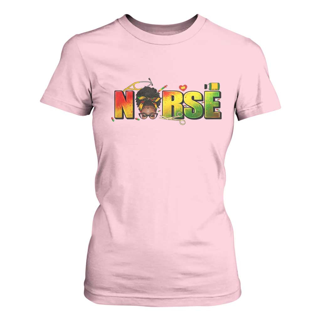 Proud Black Nurse T Shirt For Women Black History Month Healthcare Gift - African Pride